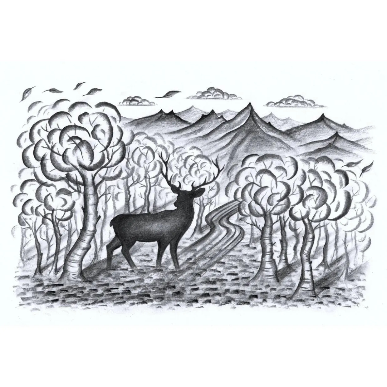 Kynäsetti Staedtler 12 osaa hiilipiirustus
