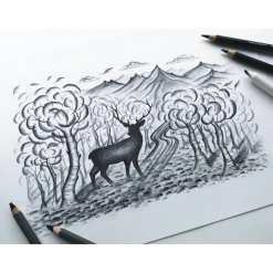 Kynäsetti Staedtler 12 osaa hiilipiirustus