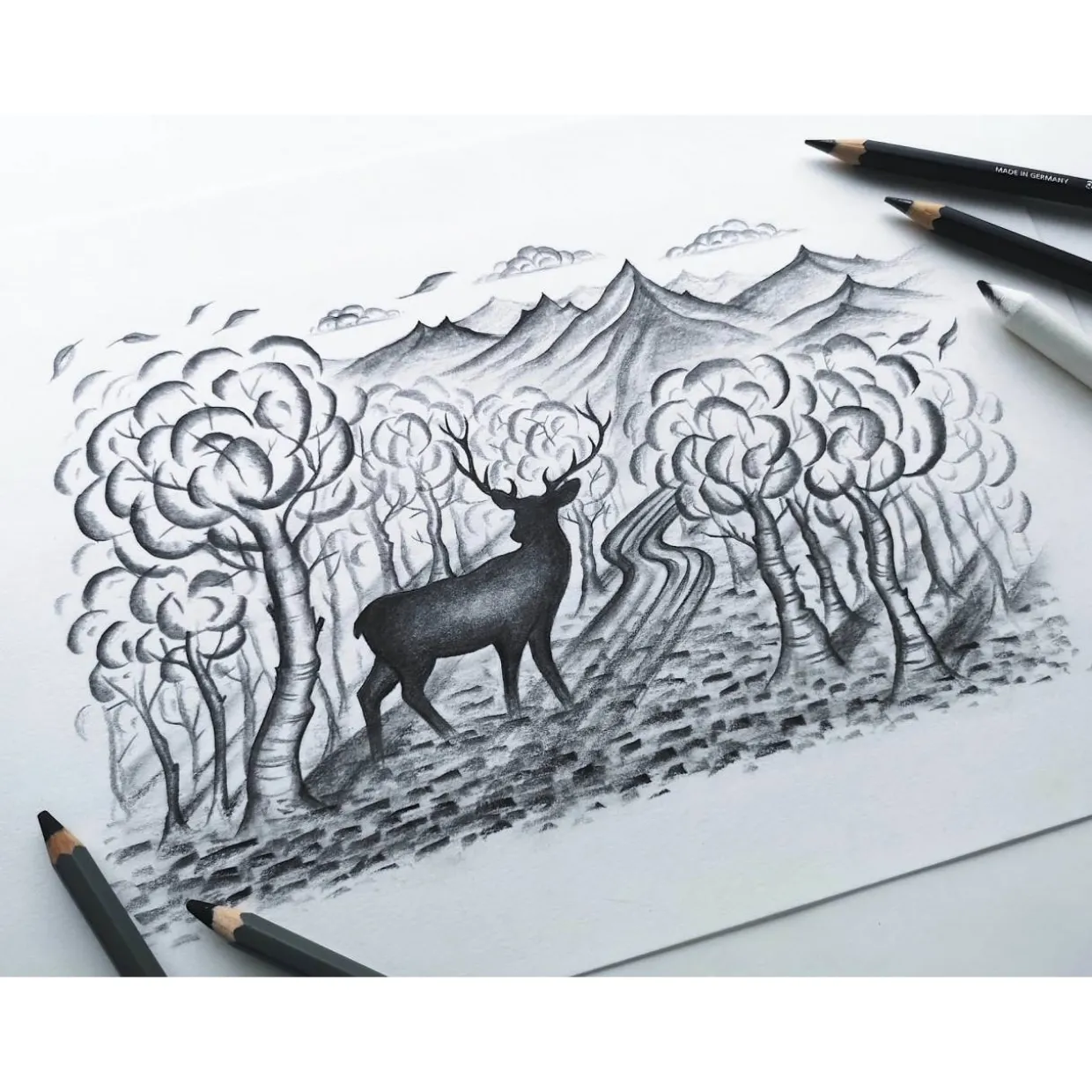 Kynäsetti Staedtler 12 osaa hiilipiirustus