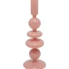 Kynttilänjalka Miny 9 x 9 x 25,3 cm pinkki lasia