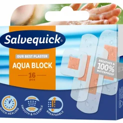 Laastari Salvequick 16 kpl Aqua Block