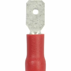 Laattapistoke 6,35 x 0,8 mm punainen, 10 kpl