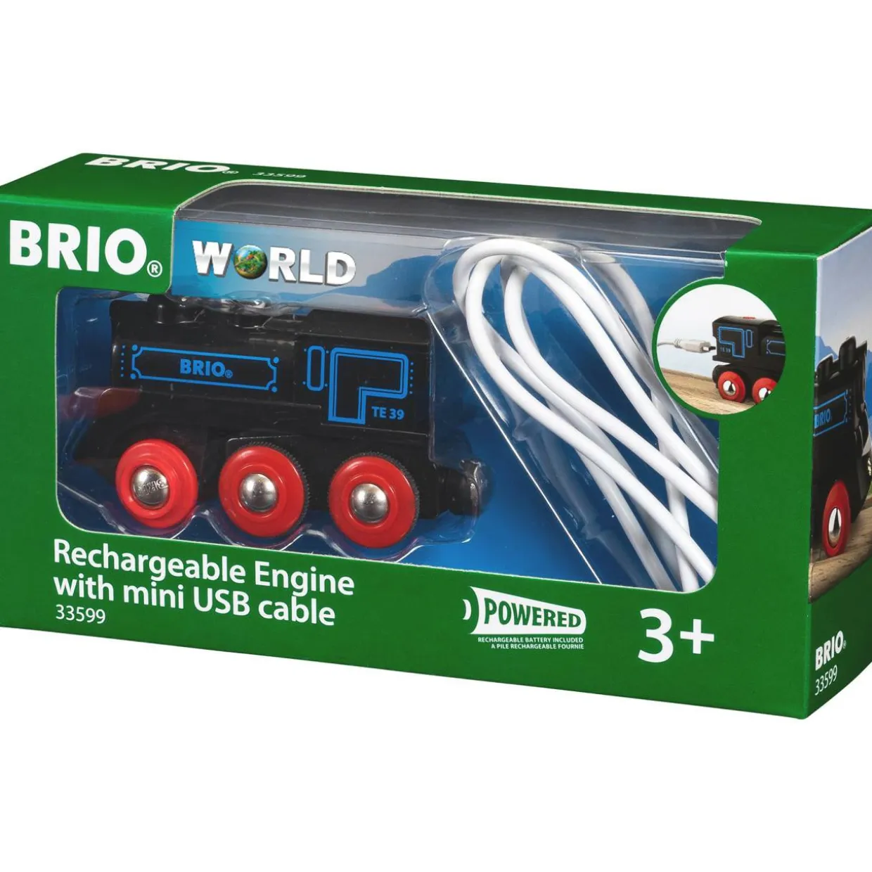 Ladattava veturi USB-johdolla Brio 33599