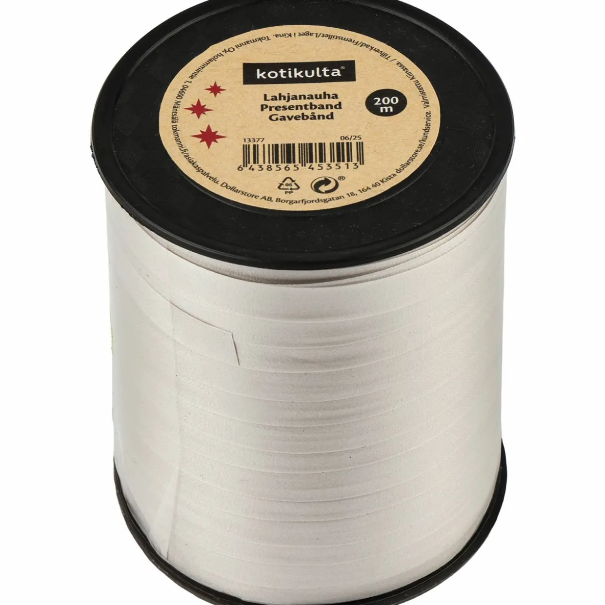 Lahjanauha Kotikulta 10 mm x 200 m hopea