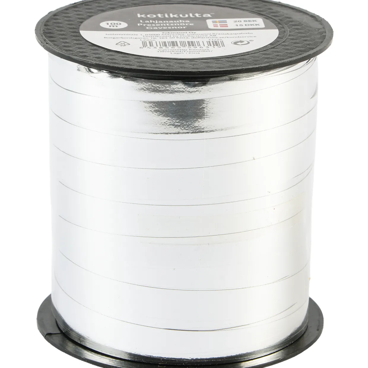 Lahjanauha Kotikulta 10 mm x 100 m metalli hopea