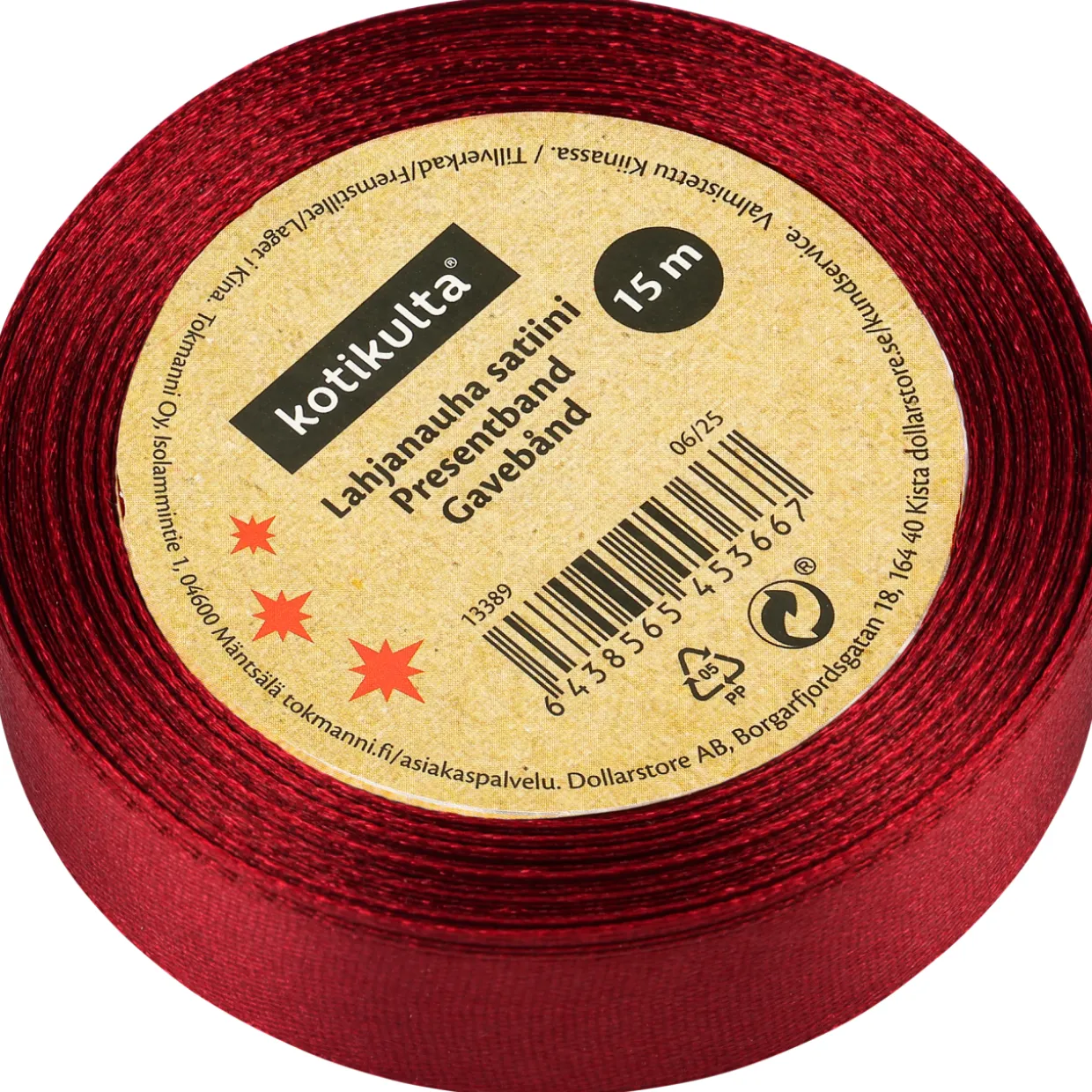 Lahjanauha Kotikulta 20 mm x 15 m satiini
