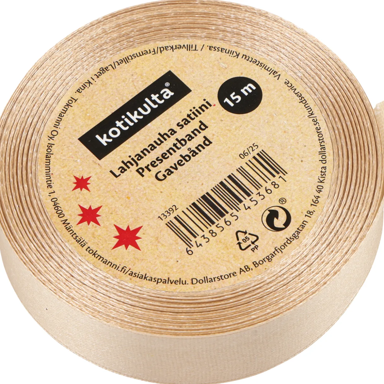 Lahjanauha Kotikulta 20 mm x 15 m satiini