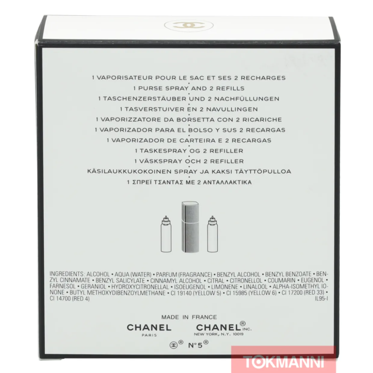 Lahjapakkaus Chanel 60 ml No 5, 2 x Edp Spray Refill 20 ml/1 Edp Spray 20 ml