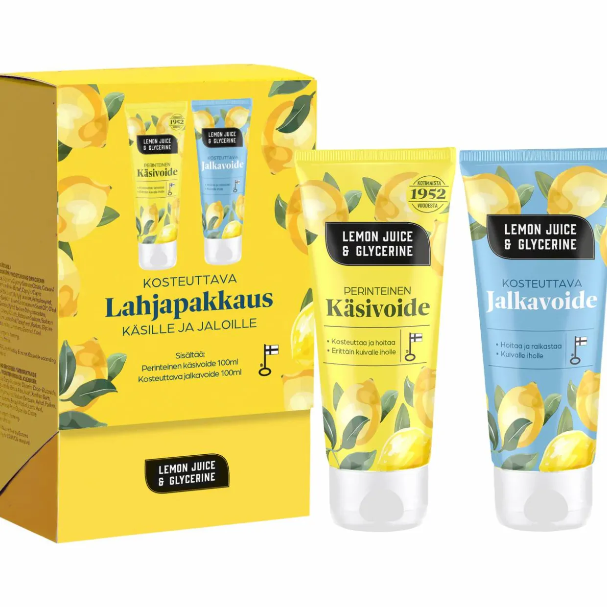 Lahjapakkaus Lemon Juice & Glycerine 200 ml perinteinen voidesetti