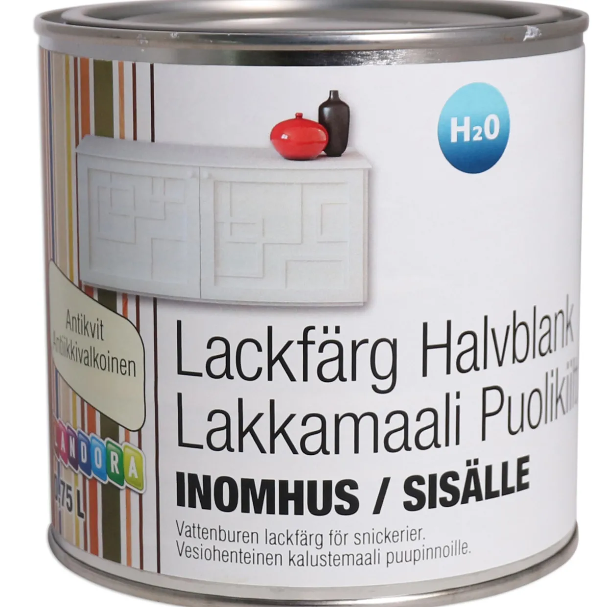 Lakkamaali V 0,75 l puolikiiltävä antiikinvalkoinen