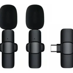 Langaton mikrofoni Mobia, 2 kpl, Lavalier USB Type-C
