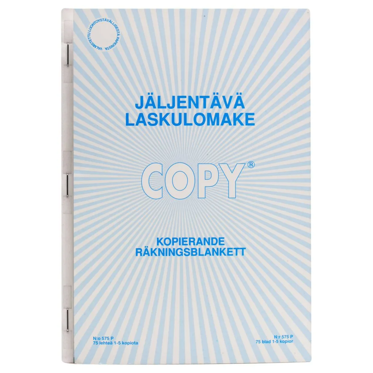 Laskulomake A5 pysty jäljentävä