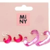 Lasten rengaskorvakorut Miny pinkki/läpinäkyvä 2 pr/pkt
