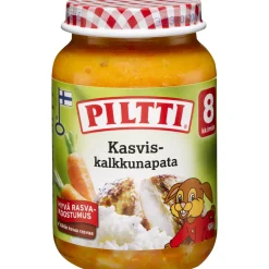 Lastenateria Piltti 190 g Kasvis-kalkkunapata 8 kk
