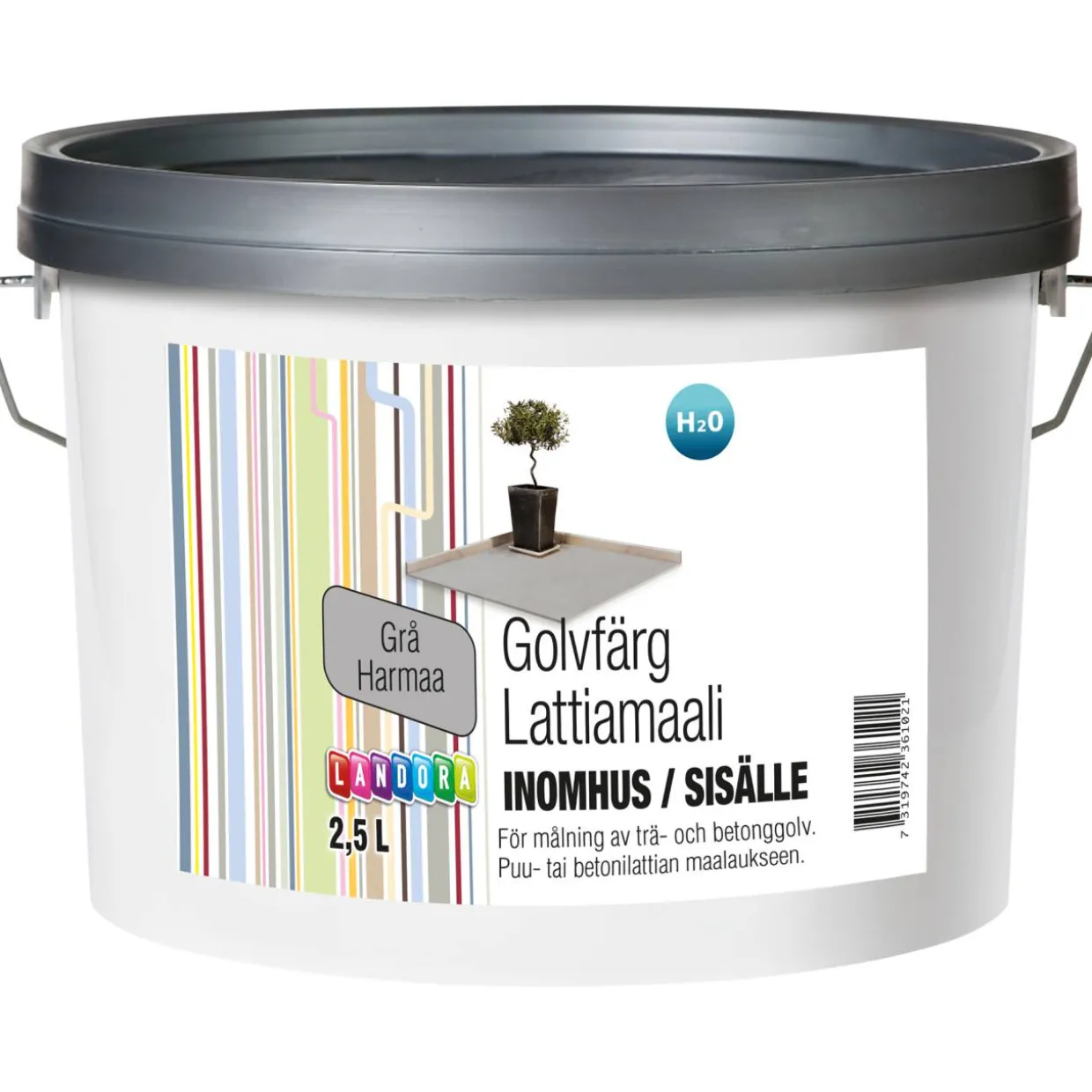 Lattiamaali V harmaa 2,5 l