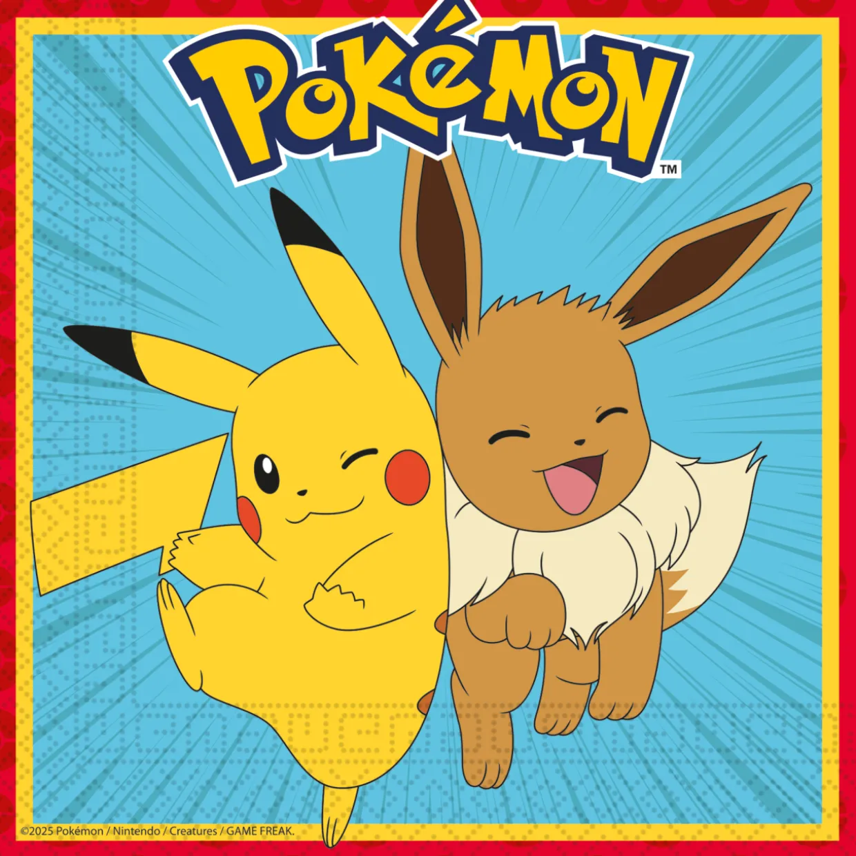 Lautasliina Decorata Party 16 kpl 33 x 33 cm Pokemon