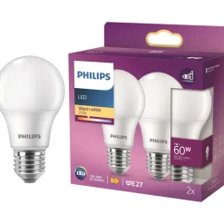 LED lamppu Philips 60W A60 E27 huurrettu 2 kpl
