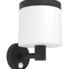 LED-aurinkokennovalaisin seinä Pantete musta/valkoinen