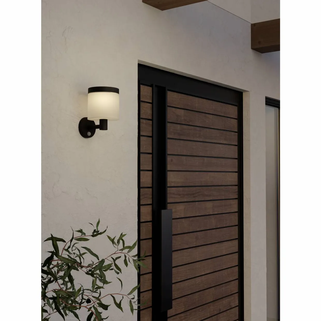 LED-aurinkokennovalaisin seinä Pantete musta/valkoinen