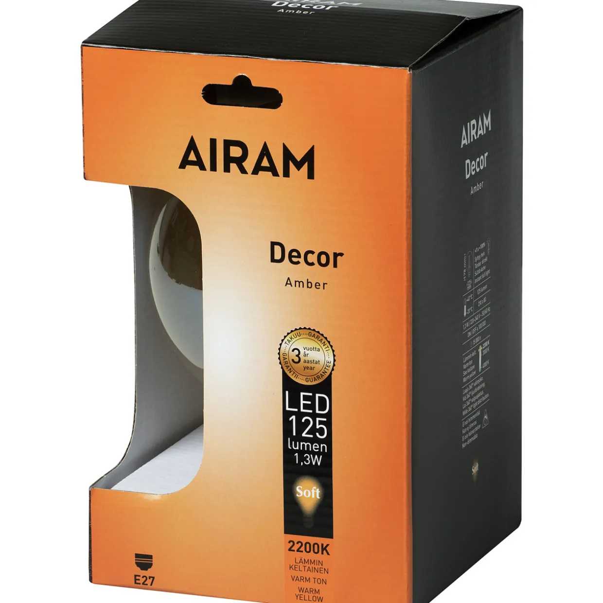 LED-globelamppu AMBER antiikki 5 W POP-125 2200 K kirkas E27 125 lm