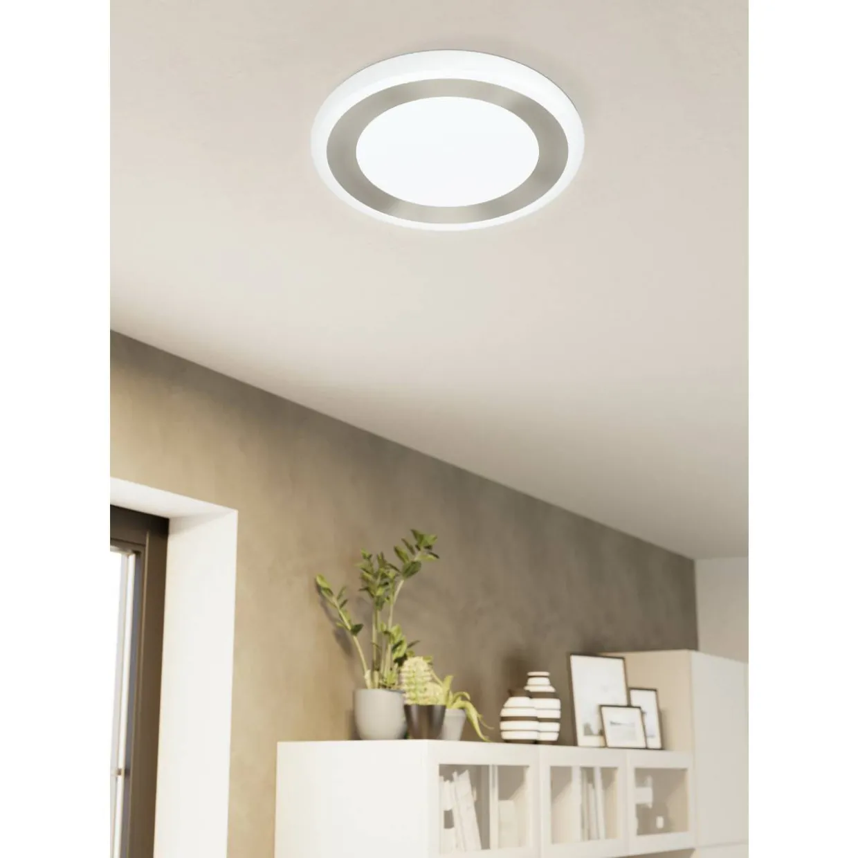 LED-kattovalaisin Eglo Ruidera valkoinen/hopea