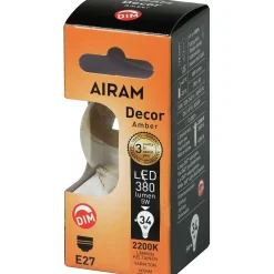 LED-koristelamppu AMBER antiikki 4,5W 360lm E27 2200K kirkas
