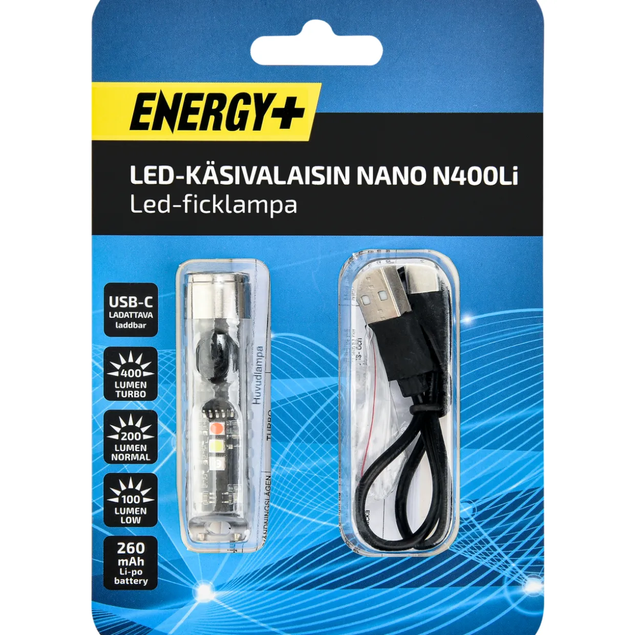 LED-käsivalaisin Energy+ NANO N400Li