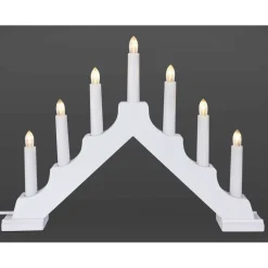 LED-kynttelikkö 7 osaa valkoinen