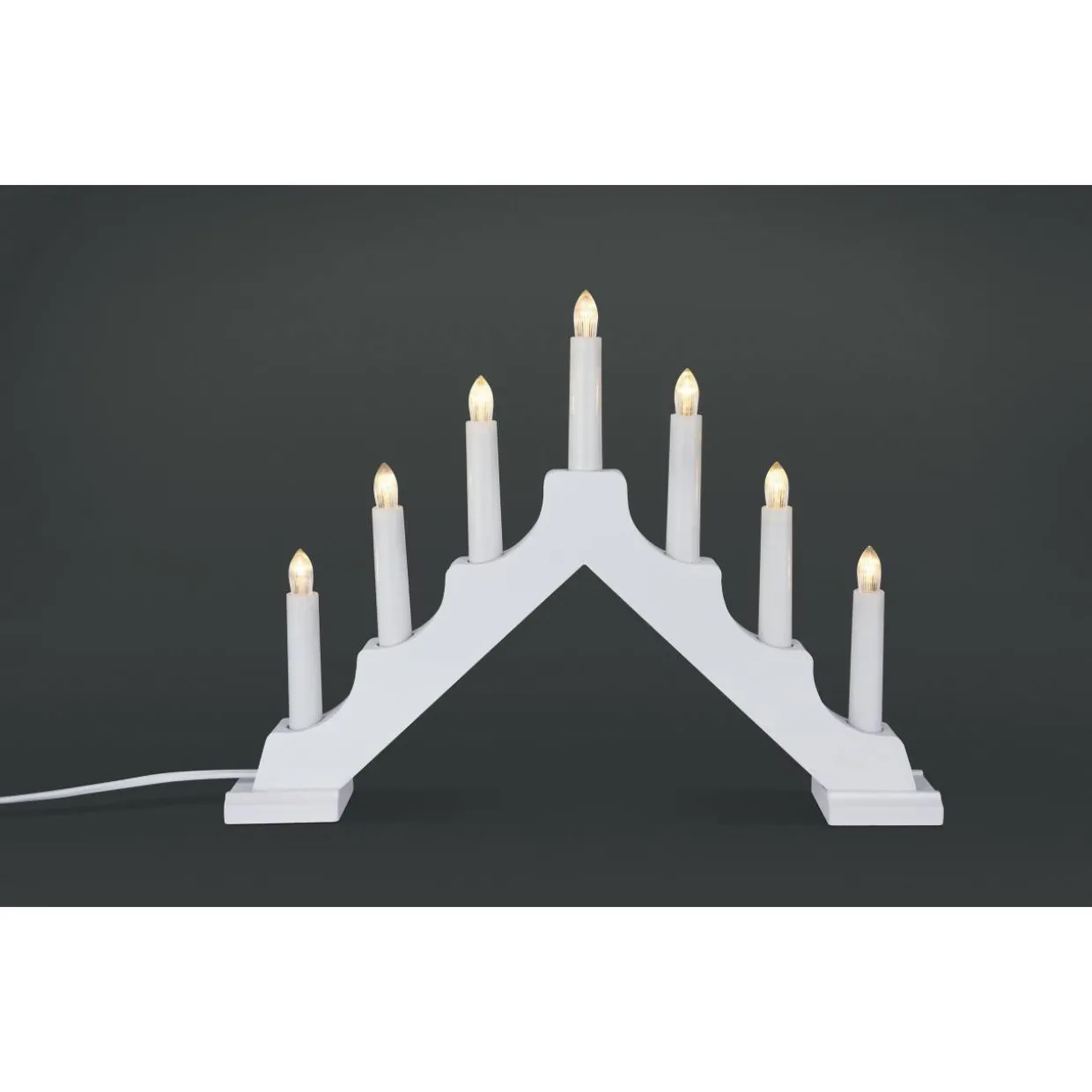LED-kynttelikkö 7 osaa valkoinen