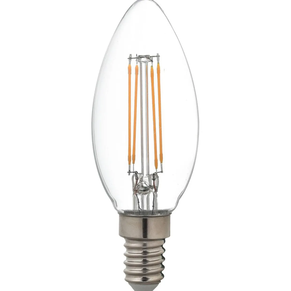 LED-kynttilälamppu kirkas 4,5 W E14 filam. 470 lm 360°