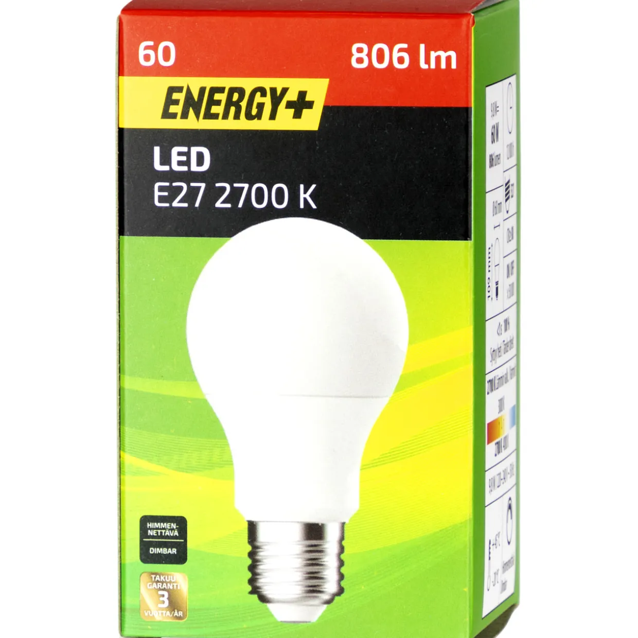 LED-lamppu 806 lm A60 E27