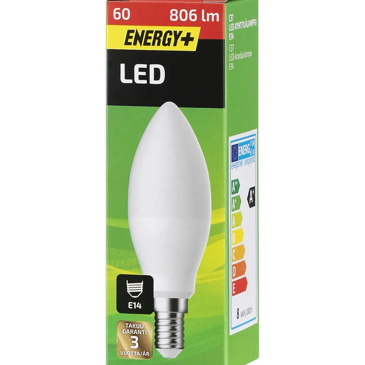 LED-lamppu 806 lm C37 E14