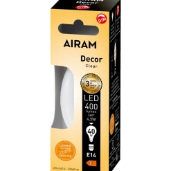 LED-lamppu Airam DECFG C35 822 400lm E14 FIL DIM