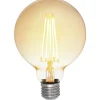 LED-lamppu Airam 3-step amber filamentti globe-95 E27 2200 K 630 lm