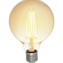 LED-lamppu Airam 3-step amber filamentti globe-95 E27 2200 K 630 lm