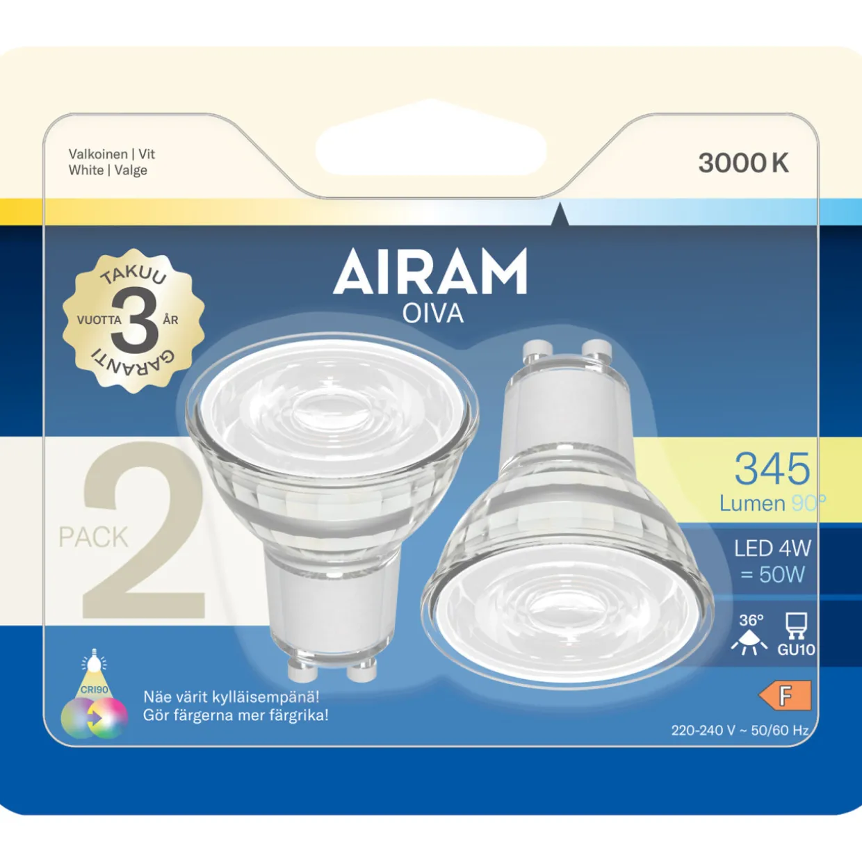 LED-lamppu PAR16 930 350lm GU10 36 2BX