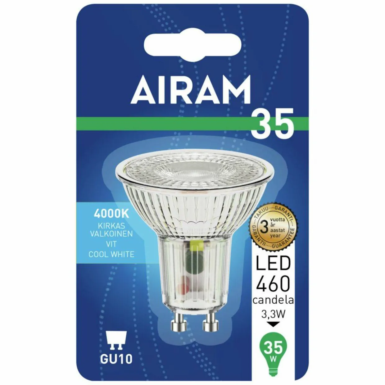 LED-lamppu PAR16 FG 2,4 W GU10, 4000K 230 lm