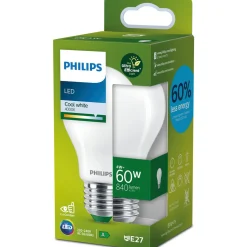 LED-lamppu Philips Ultra Efficient 60 W E27 4000 K huurrettu