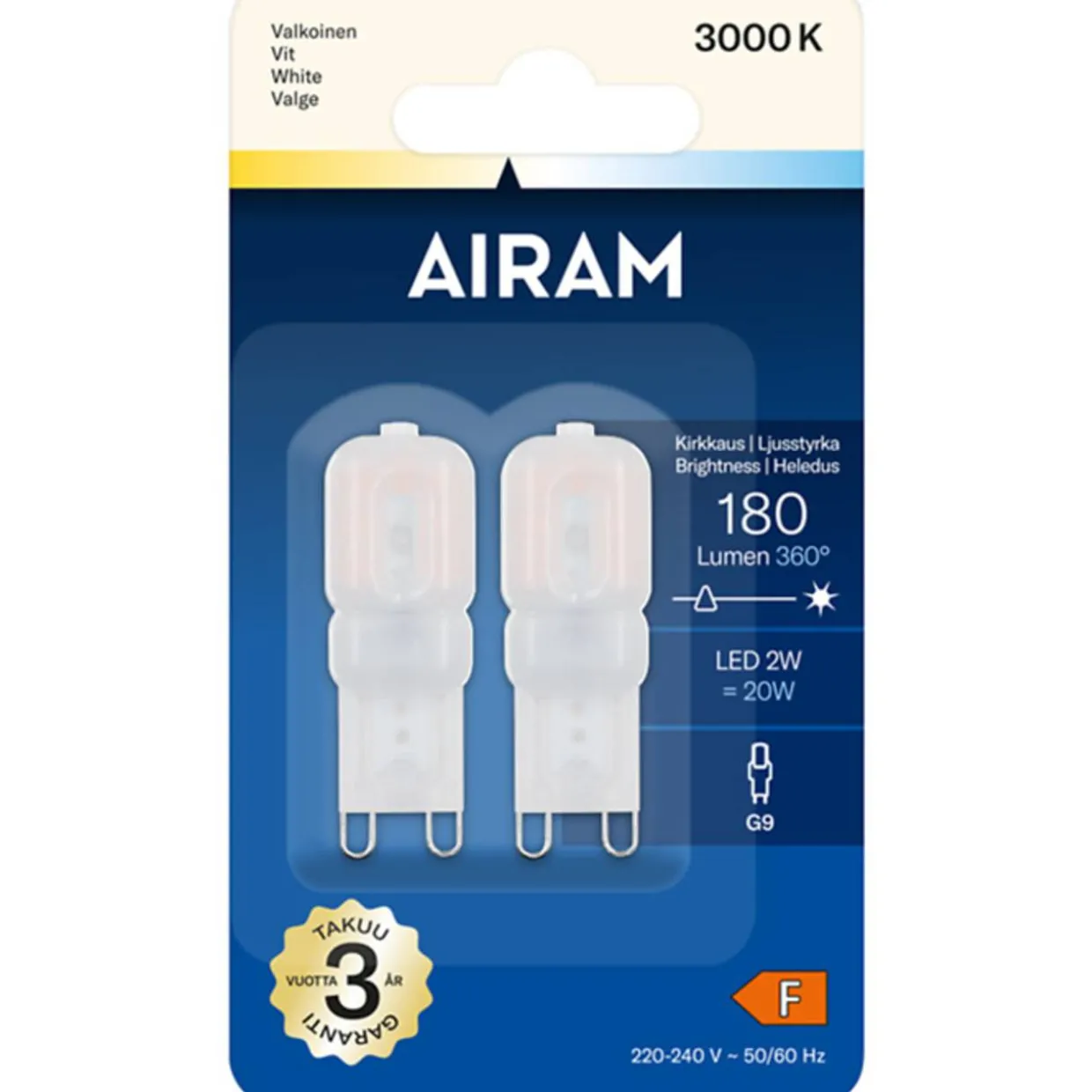 LED-lamppu PO 830 180lm G9 FR 2BL