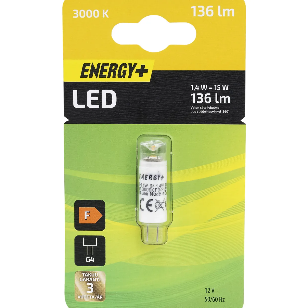 LED-lamppu 136 lm G4
