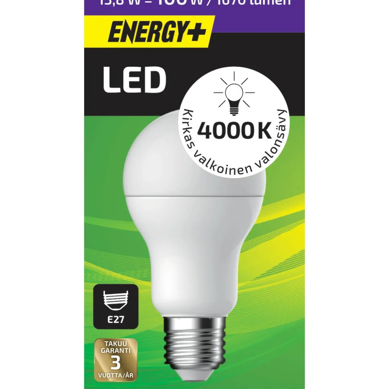 LED-lamppu 1521 lm 4000K A60 E27