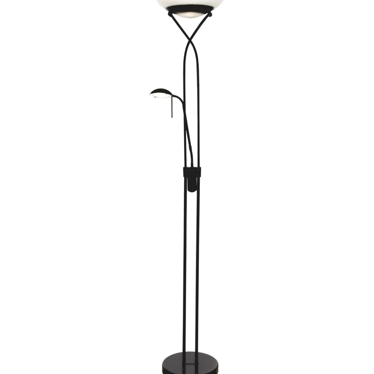 LED-lattiavalaisin Aneta Lighting Cannes upplight, musta