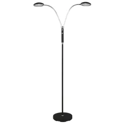 LED-lattiavalaisin Aneta Lighting Hero, 2-osainen, musta/kromi