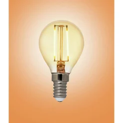 LED-mainoslamppu AMBER antiikki 2,5W 225lm E14 2200K kirkas