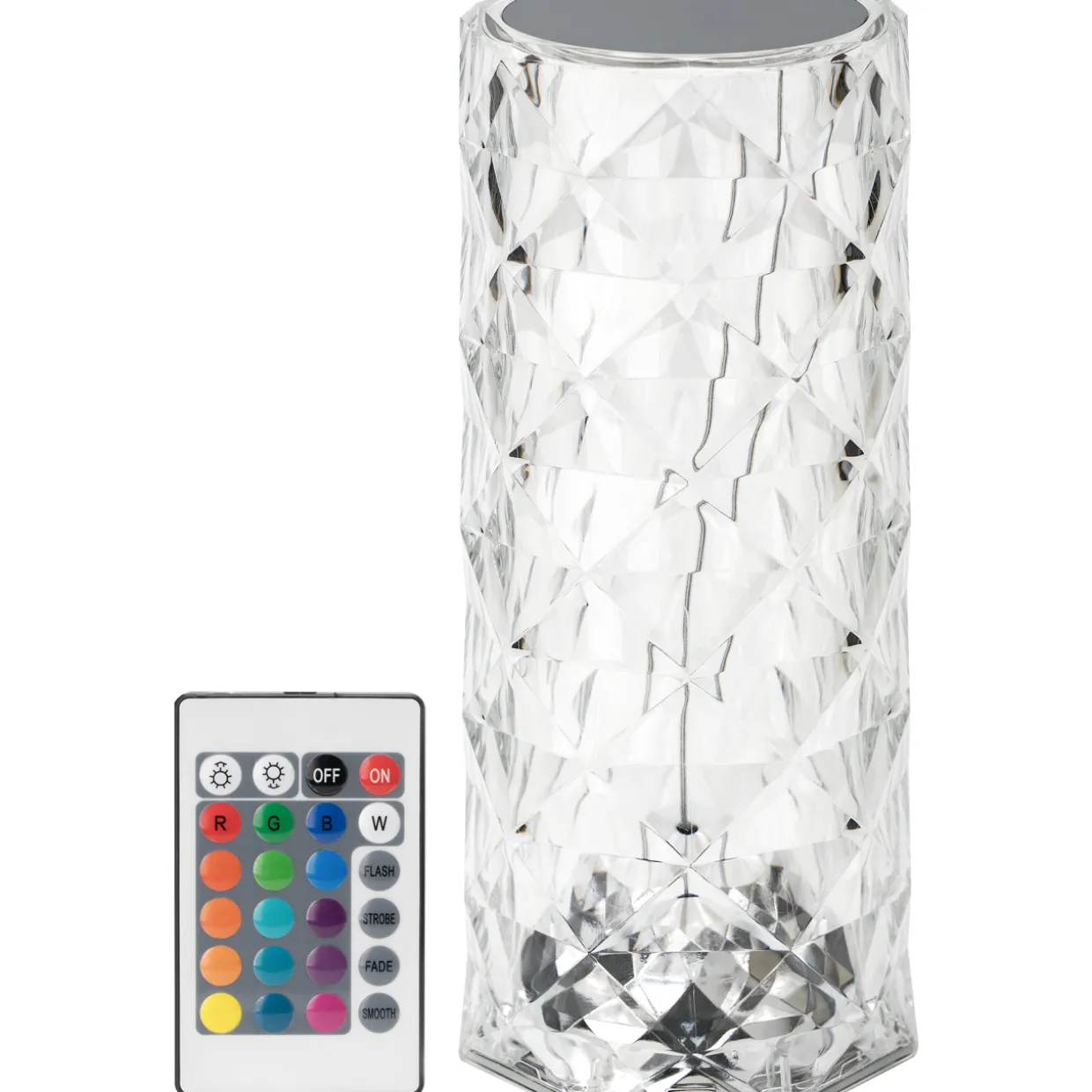 LED-pöytävalaisin kristalli