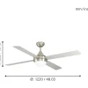 LED-tuuletinvalaisin Eglo Varadero teräs/puu E27 maks. 2 x 7 W, IP20