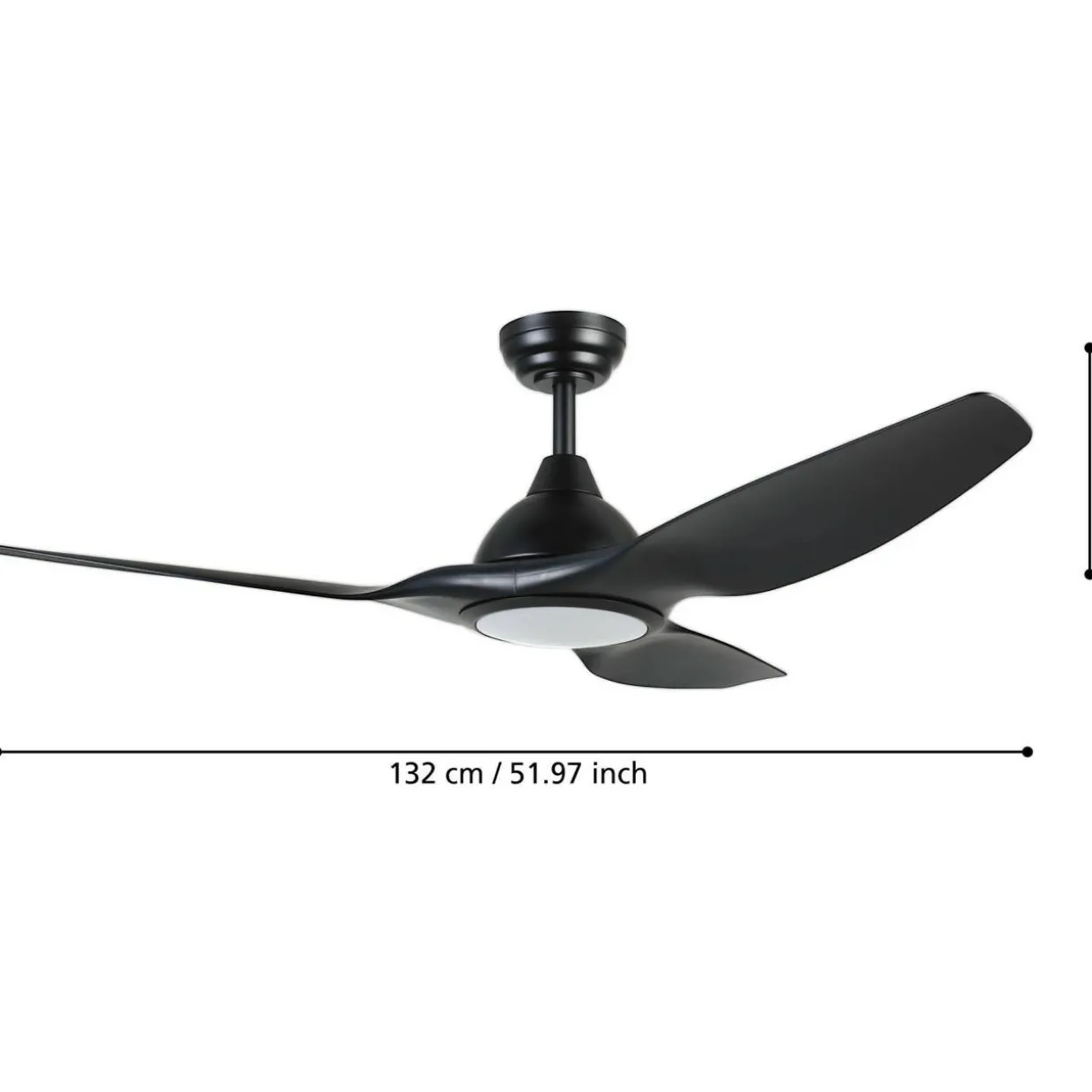 LED-tuuletinvalaisin Eglo Tunitas musta 16 W, IP20