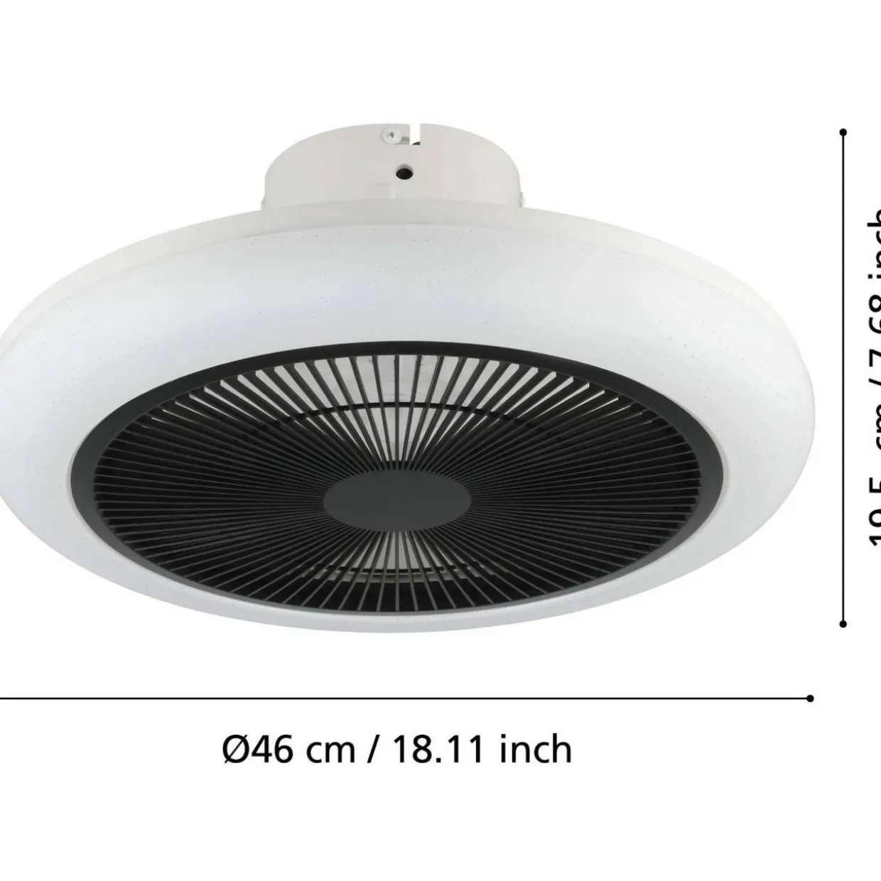 LED-tuuletinvalaisin Eglo Kostrena valkoinen/musta 3 x 8,5 W, IP20