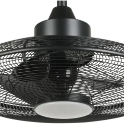 LED-tuuletinvalaisin Eglo Igeldo musta 15 W, IP20