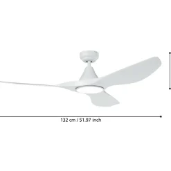 LED-tuuletinvalaisin Eglo Portsea 19 W, IP20